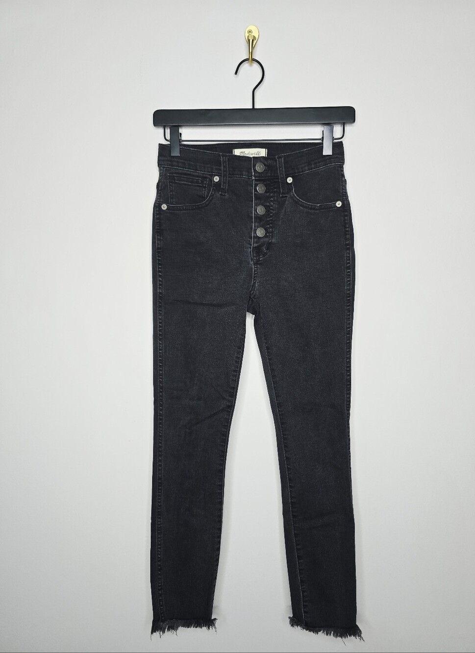 Madewell 10" High Rise Button Fly Skinny Jeans Size 25 Petite